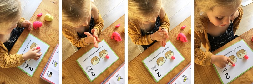 playdoh cards action